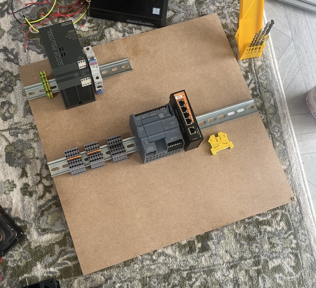 First attempt at laying out the devices on the board